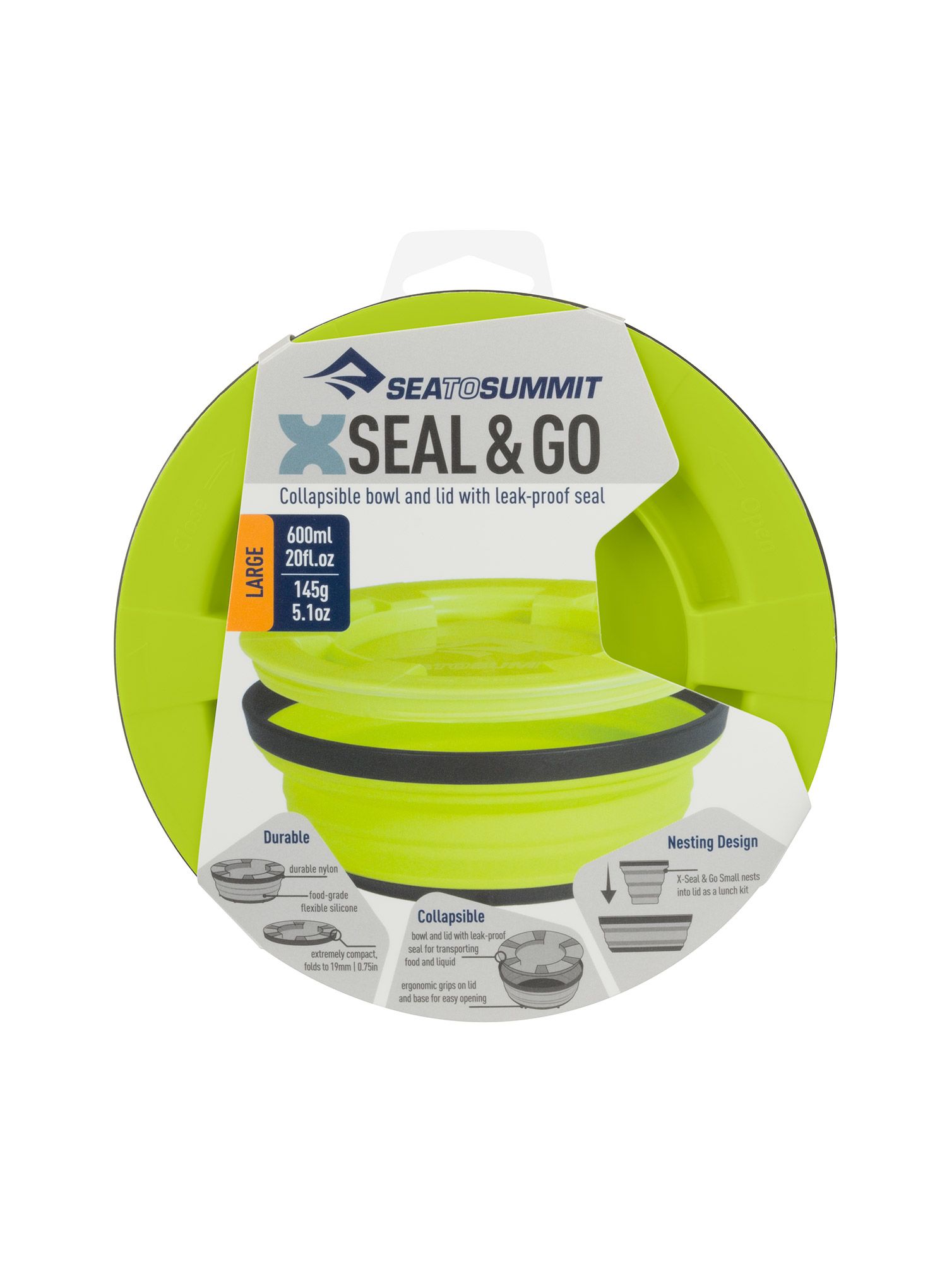 Recipient cu mancare Sea To Summit X-Seal & Go Large - lime