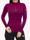 Bluza de corp femei Sensor Merino Active Tee L/S Zip - lilla