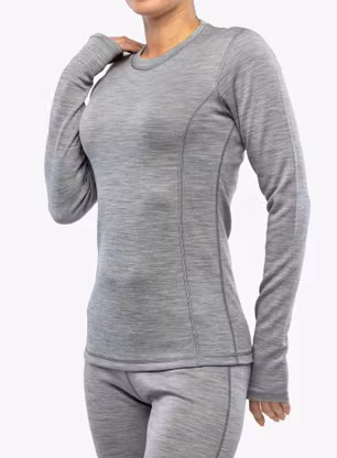 Bluza de corp femei Sensor Merino Bold Tee L/S - cool grey