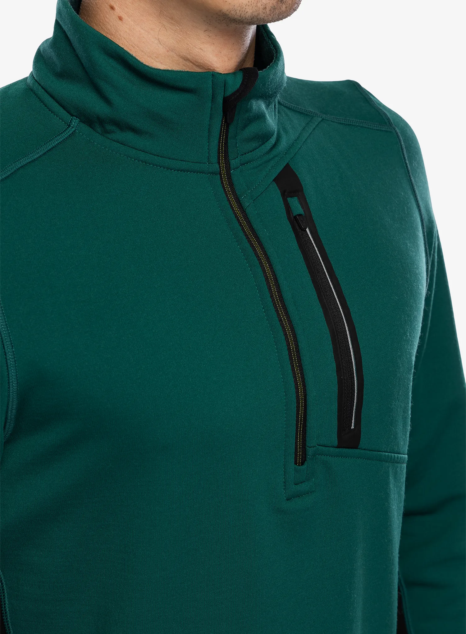 Hanorac fara gluga Smartwool Active Fleece 1/2 Zip - evergreen