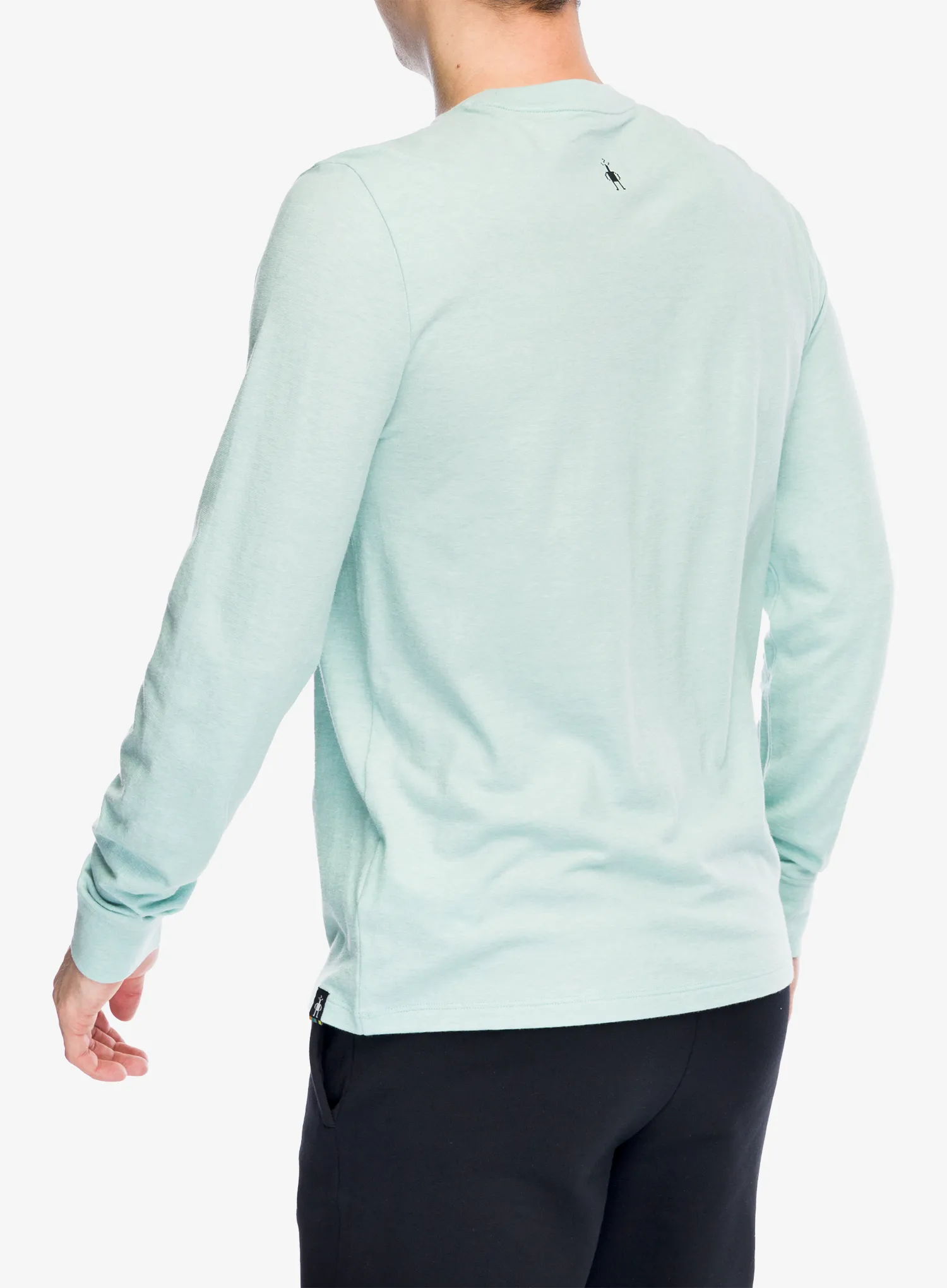 Hanorac fara gluga Smartwool Original Shred Graphic Long Sleeve Tee - arctic green