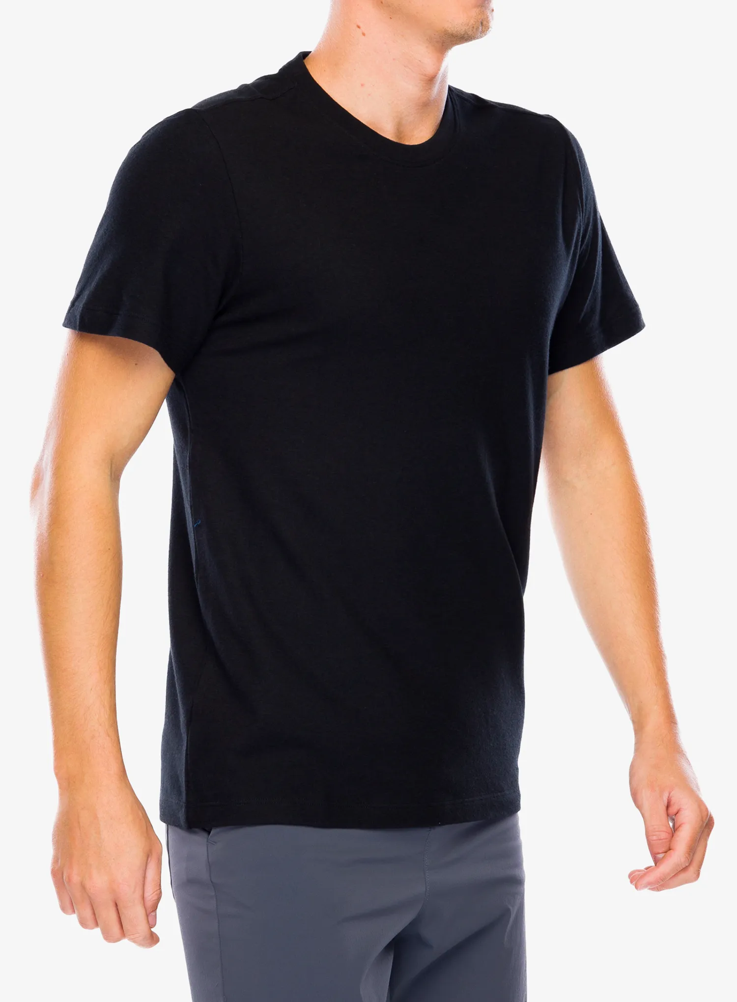 Tricou lana merinos Smartwool Perfect Crew Tee - black