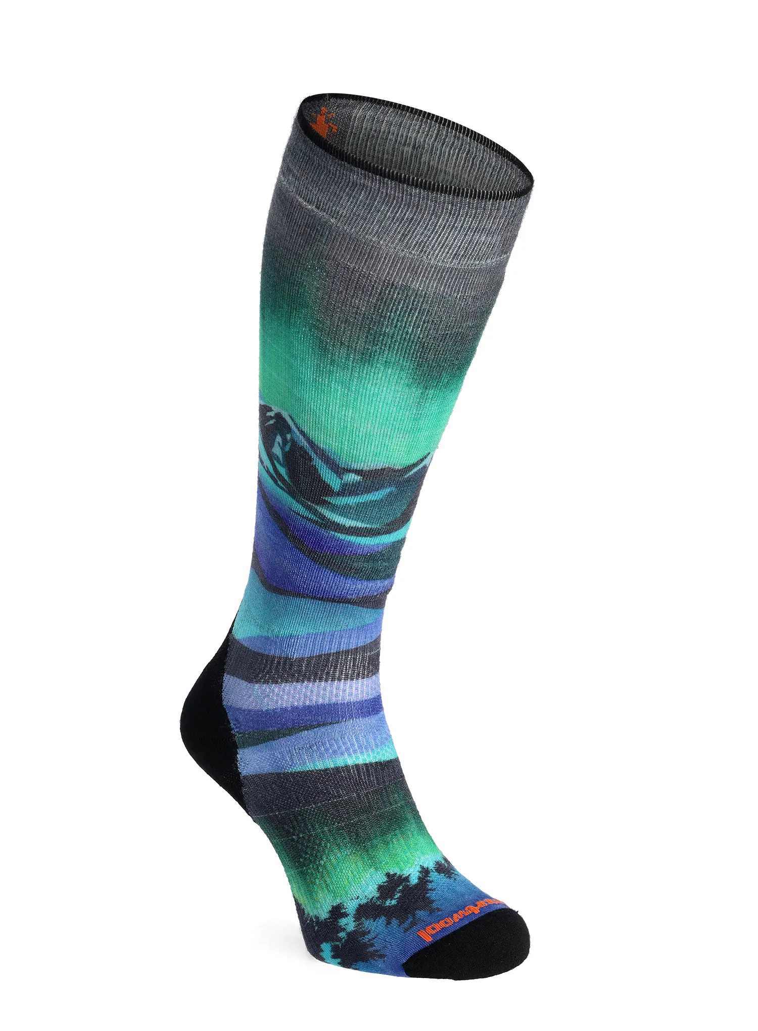 Sosete femei Smartwool Ski Targeted Cushion Compression Print OTC Socks - black