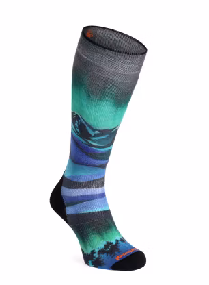 Sosete femei Smartwool Ski Targeted Cushion Compression Print OTC Socks - black