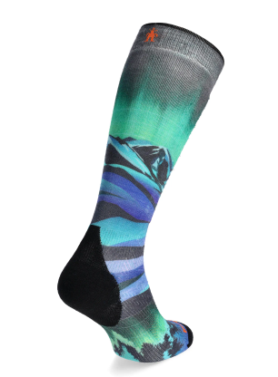 Sosete femei Smartwool Ski Targeted Cushion Compression Print OTC Socks - black