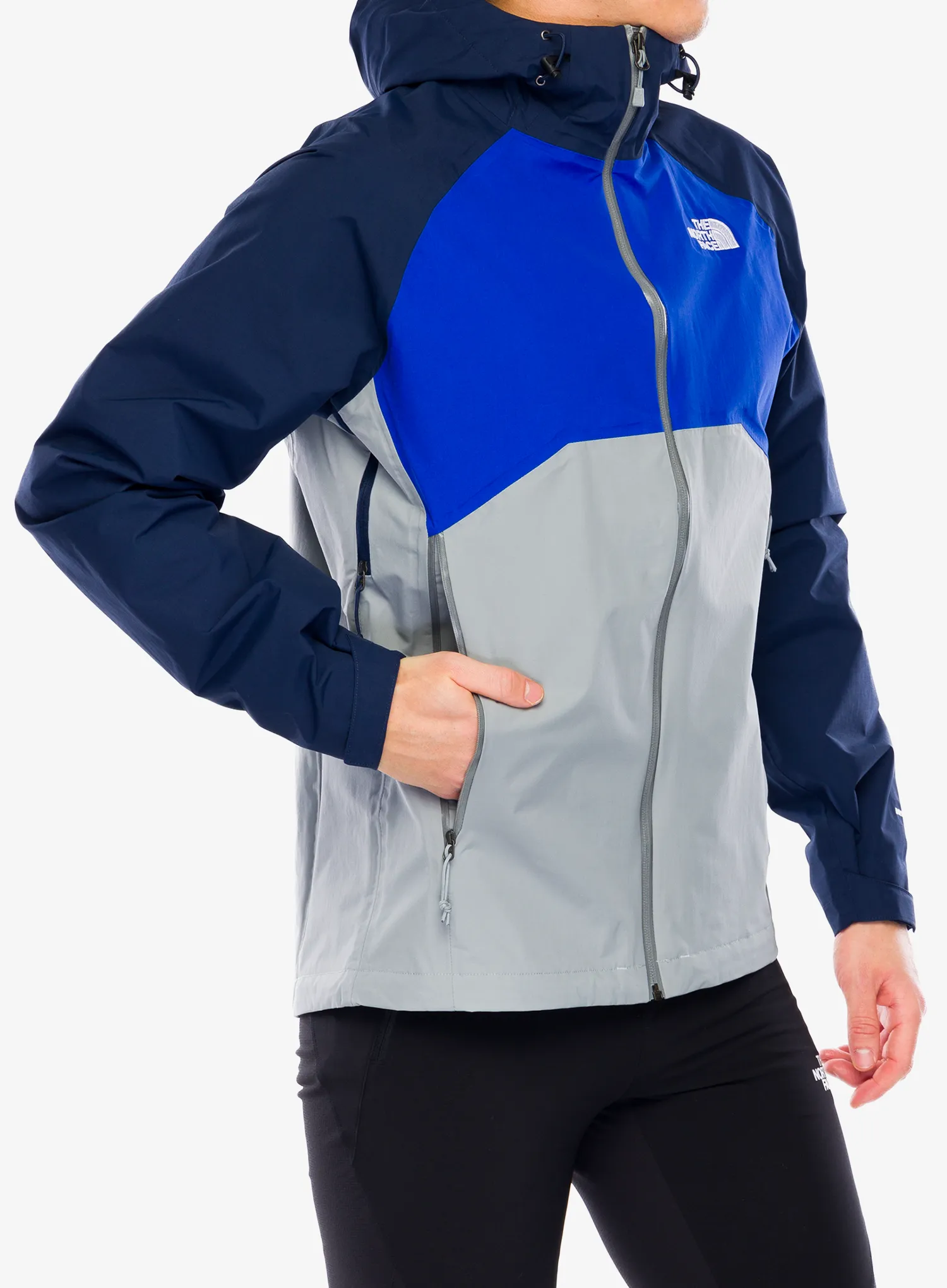 Scurta de ploaie The North Face Stratos Jacket - monument grey/tnf blue
