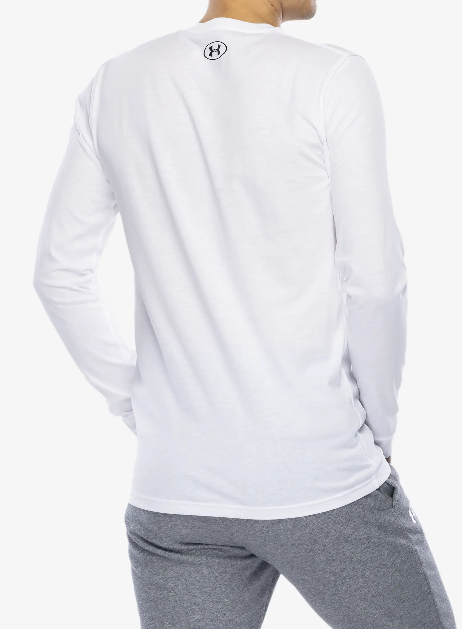 Tricou maneca lunga Under Armour Sportstyle Left Chest LS - white/black