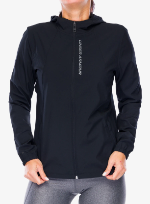 Geaca alergare femei Under Armour UA OutRun The Storm Jacket - black/reflective/reflective