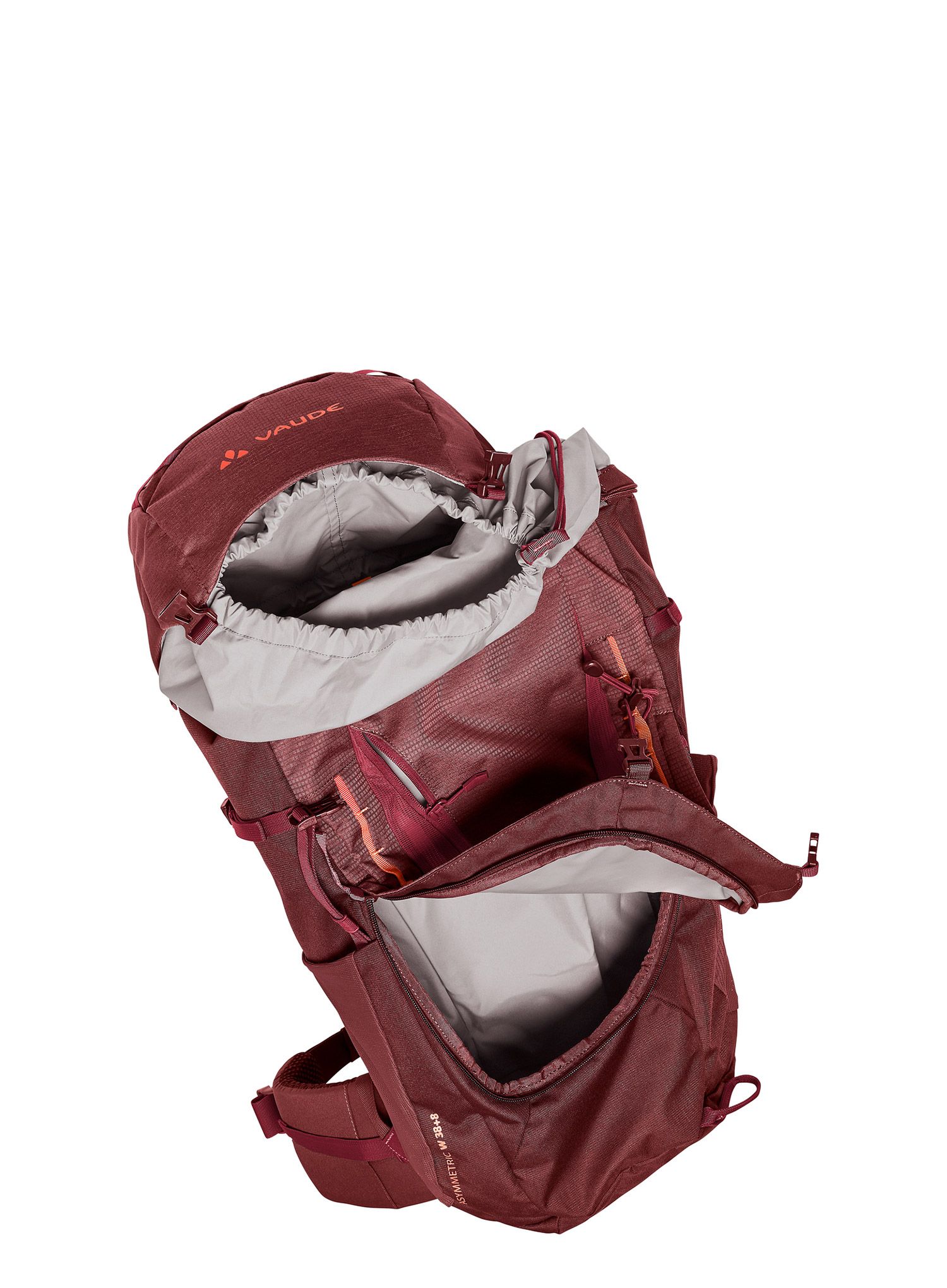 Rucsac trekking femei Vaude Asymmetric 38+8 - dark cherry