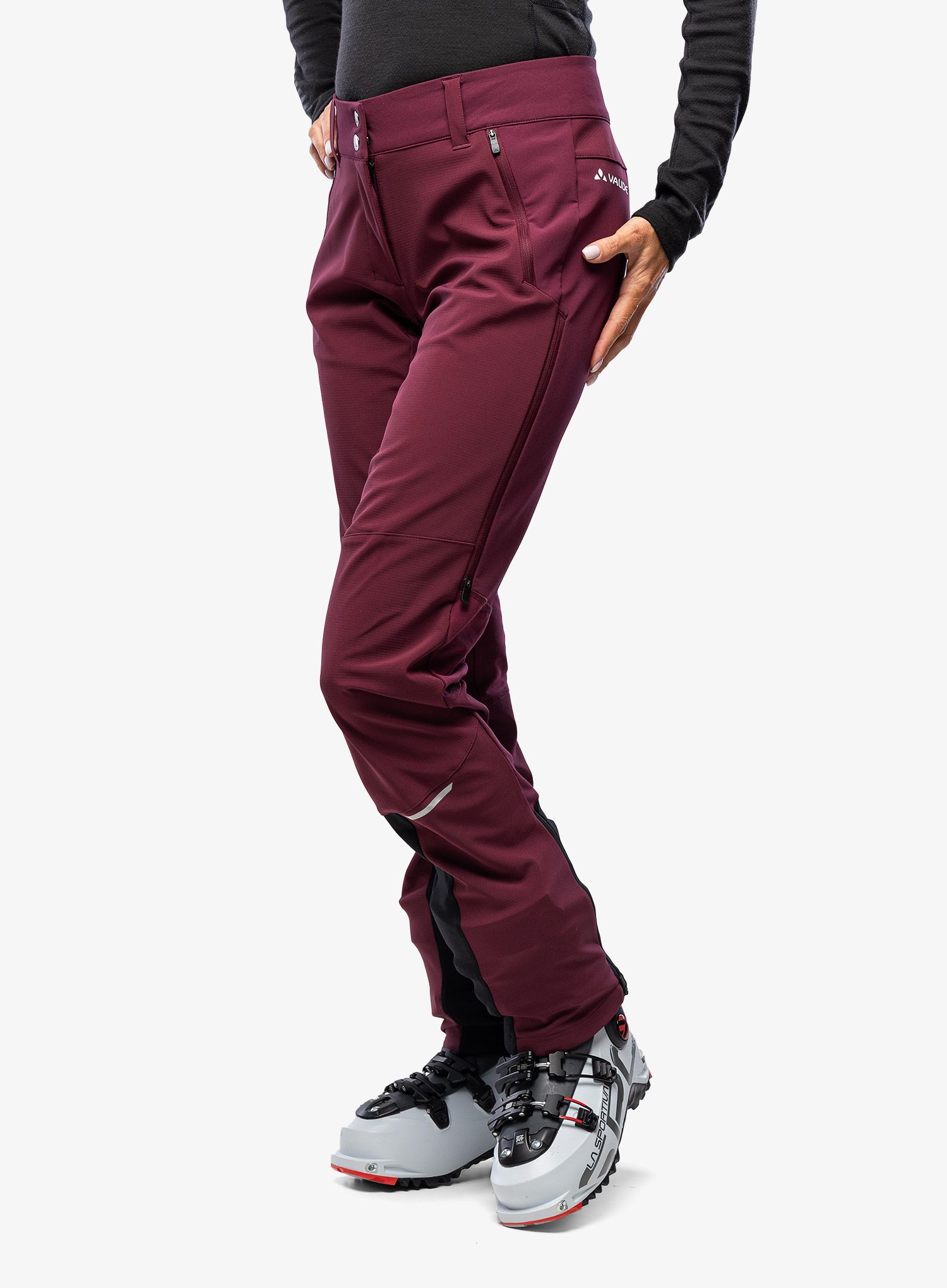 Pantaloni softshell femei Vaude Larice Pants IV - cassis