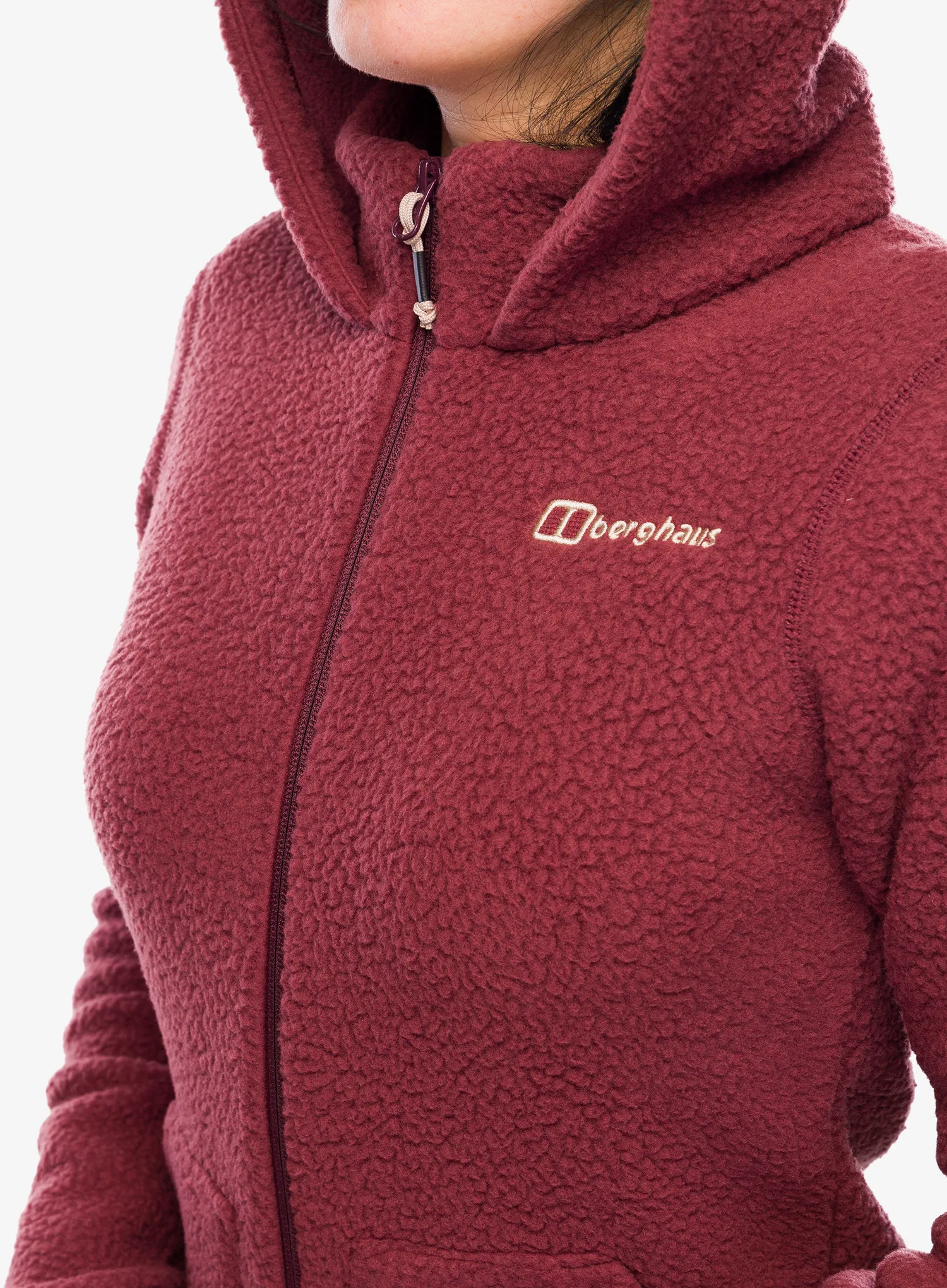 Fleece femei Berghaus Darria FZ Hooded Jacket - garnet