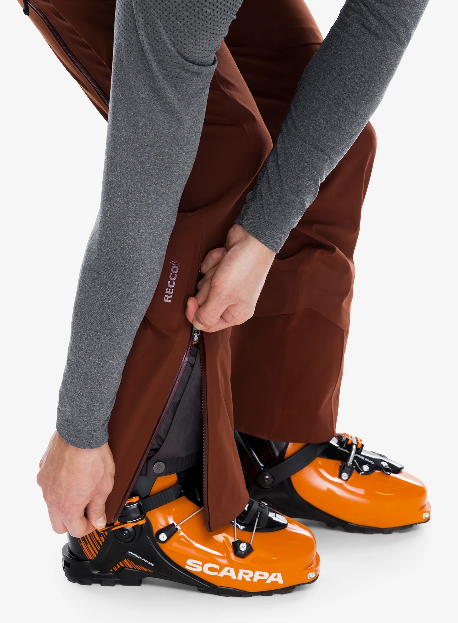 Pantaloni schi Black Diamond Factor Bibs - iron red