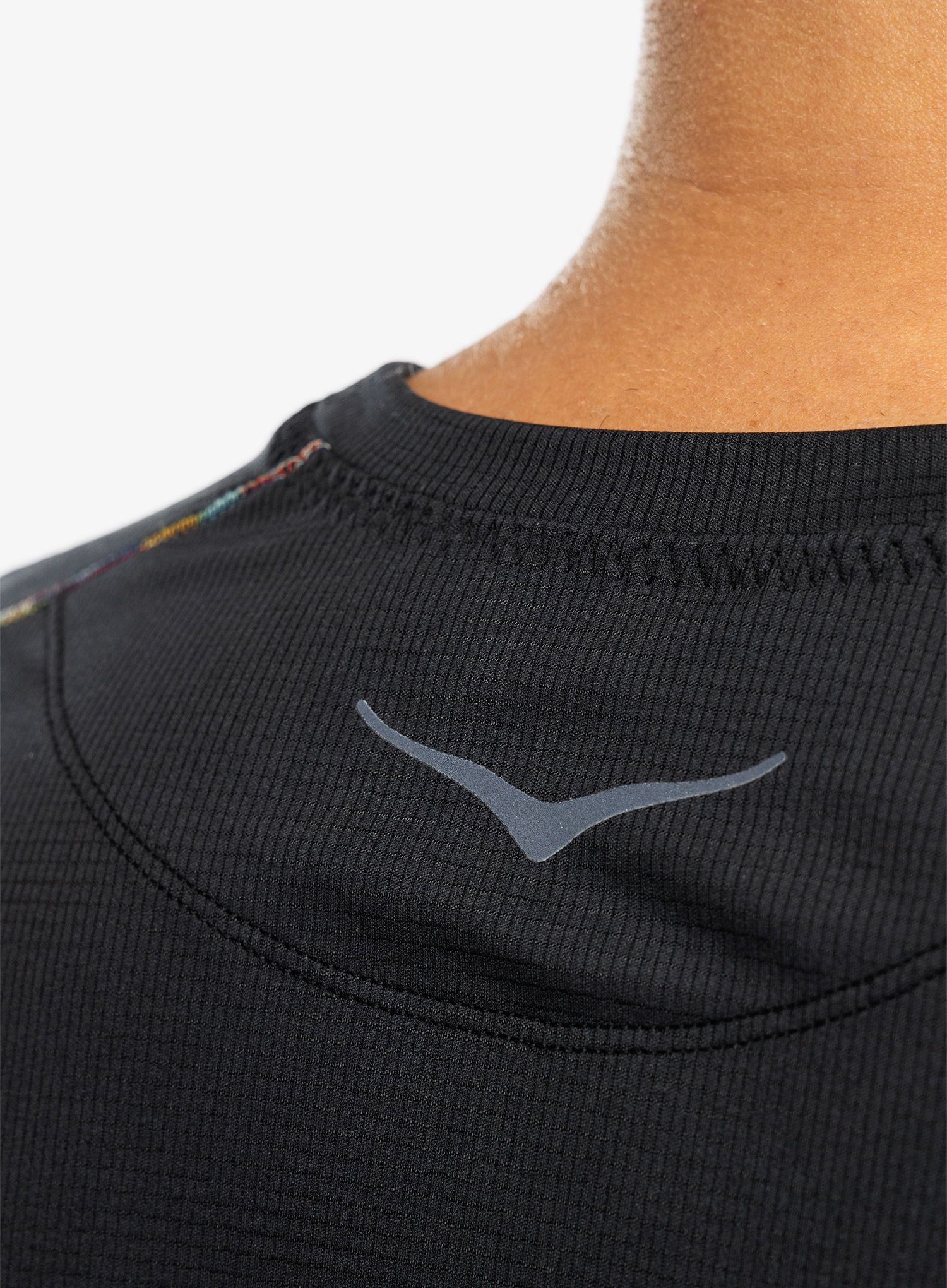 Tricou alergare Hoka Glide Short Sleeve - black/multi