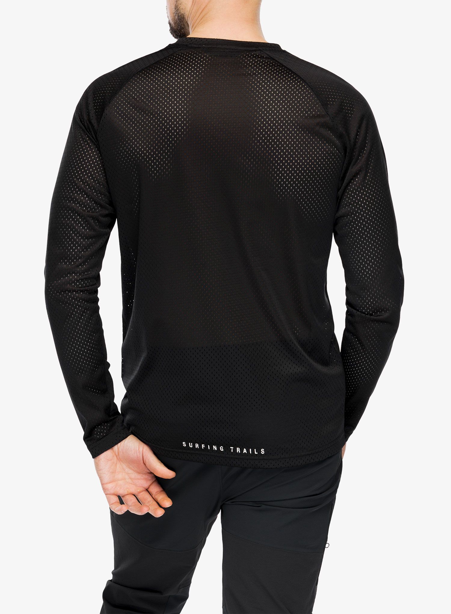 Hanorac ciclism ION Logo LS Jersey - black