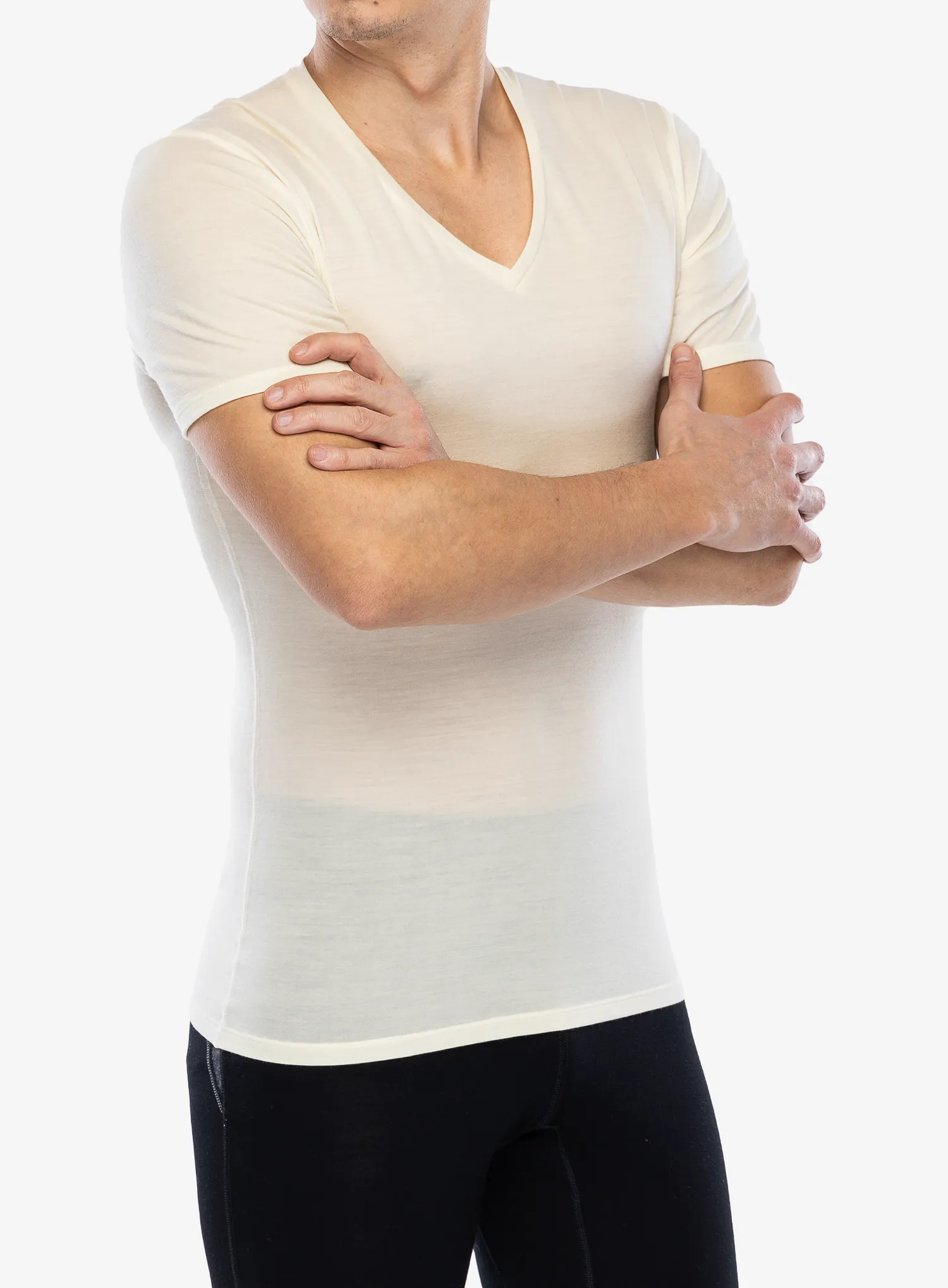 Tricou termic Icebreaker Anatomica S/S V - undyed