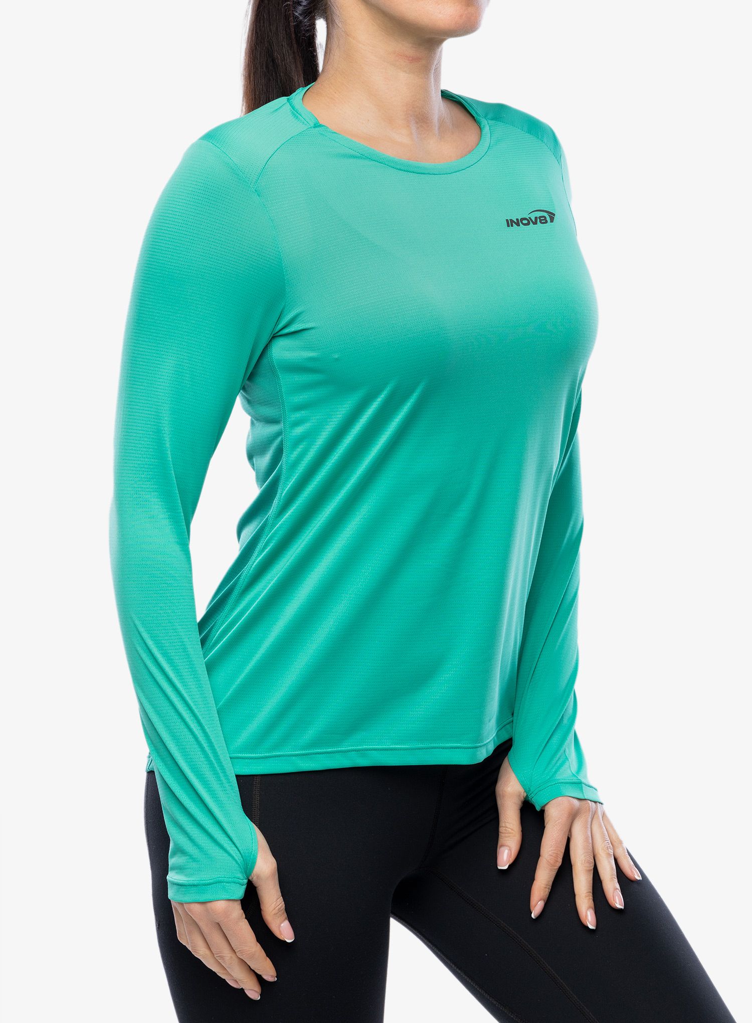 Hanorac femei Inov-8 Performance Long Sleeve - aqua/dark aqua