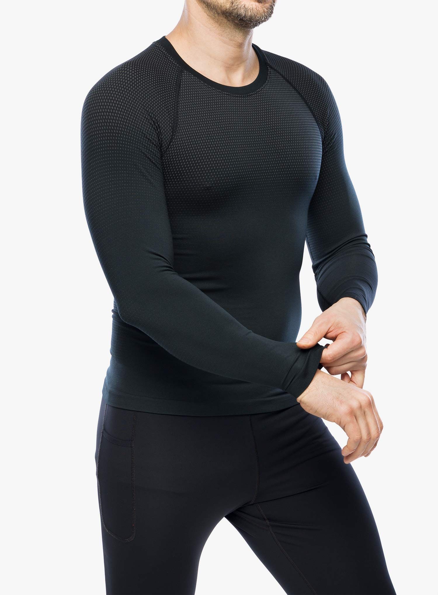 Bluza de corp Odlo Performance Light Eco BL Top Crew Neck LS - black