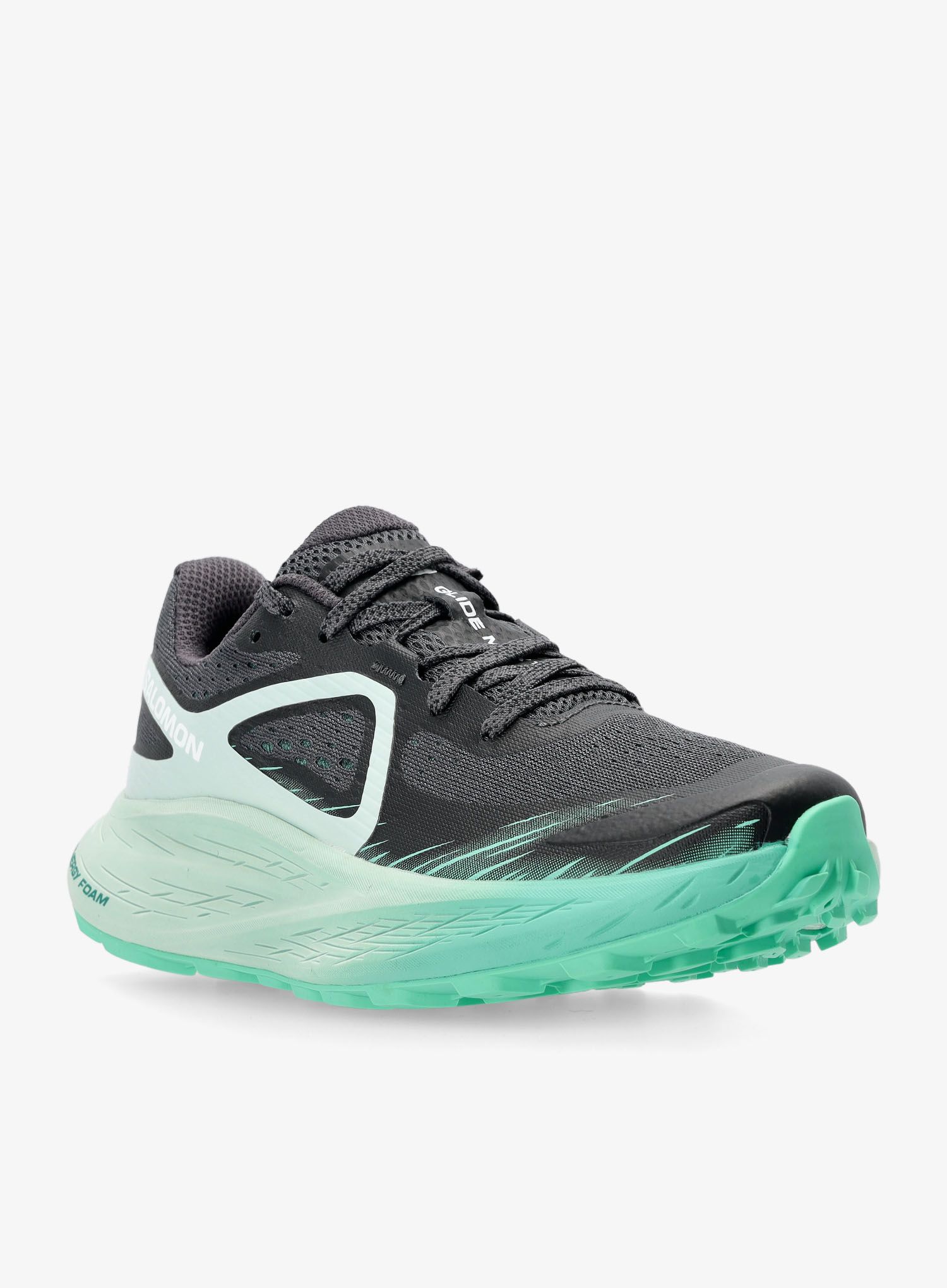 Pantofi alergare trail femei Salomon Glide Max Tr - ebony/blu