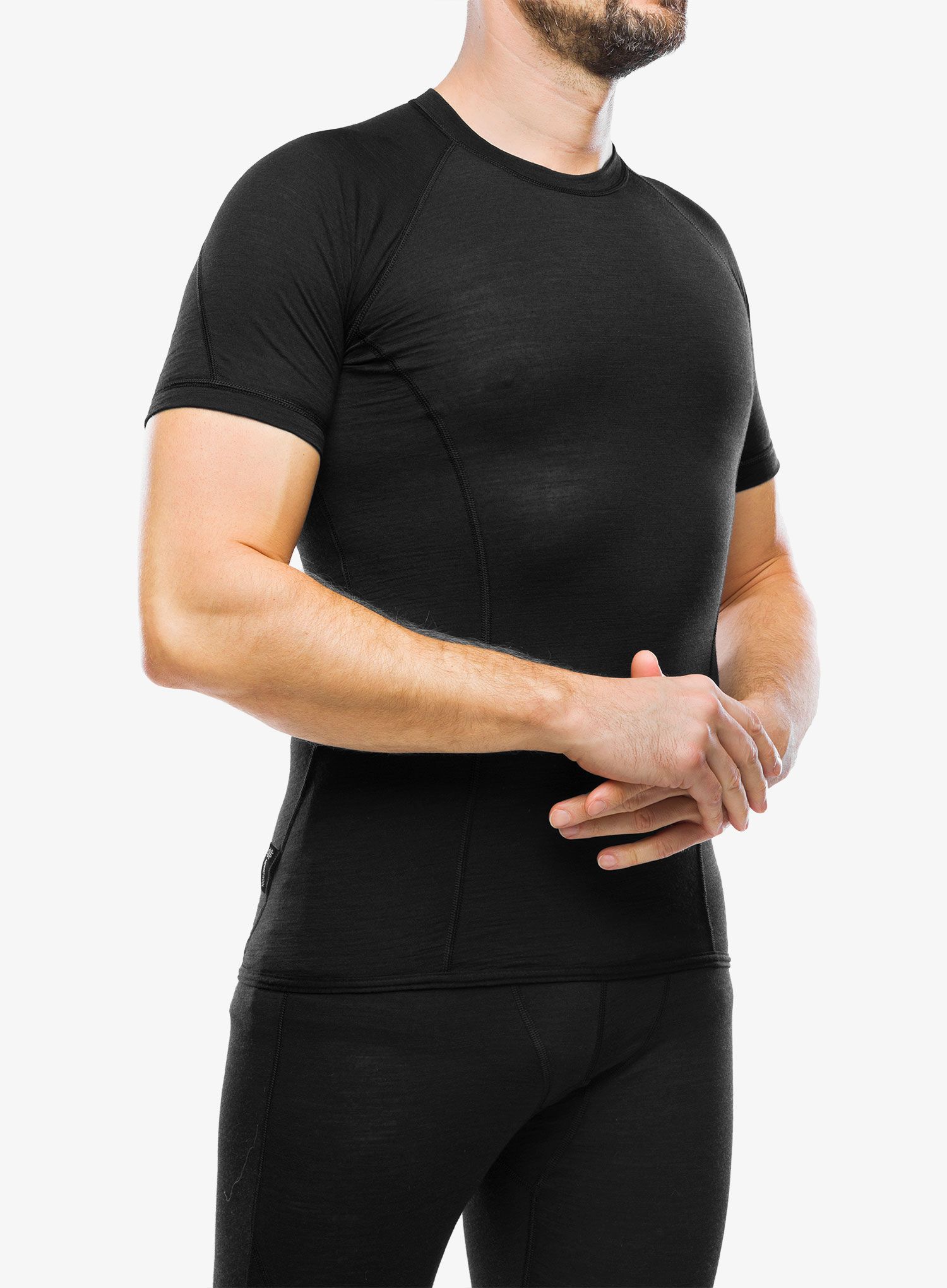 Tricou termic Sensor Merino Air Tee S/S - black/ black