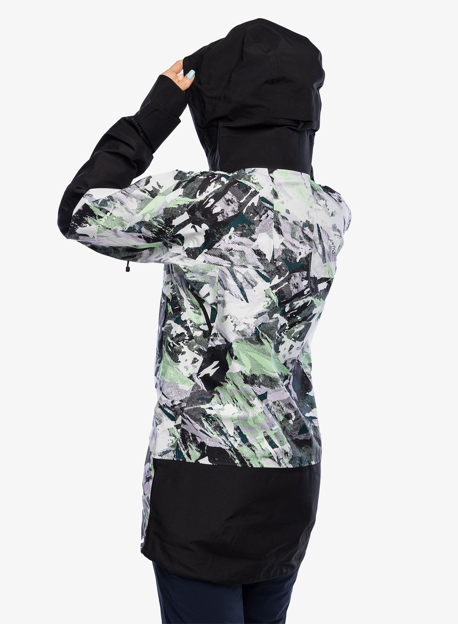 Geaca femei The North Face Summit Verbier Futurelight Jacket - ptngrnsmtmtscprint/tnfblk