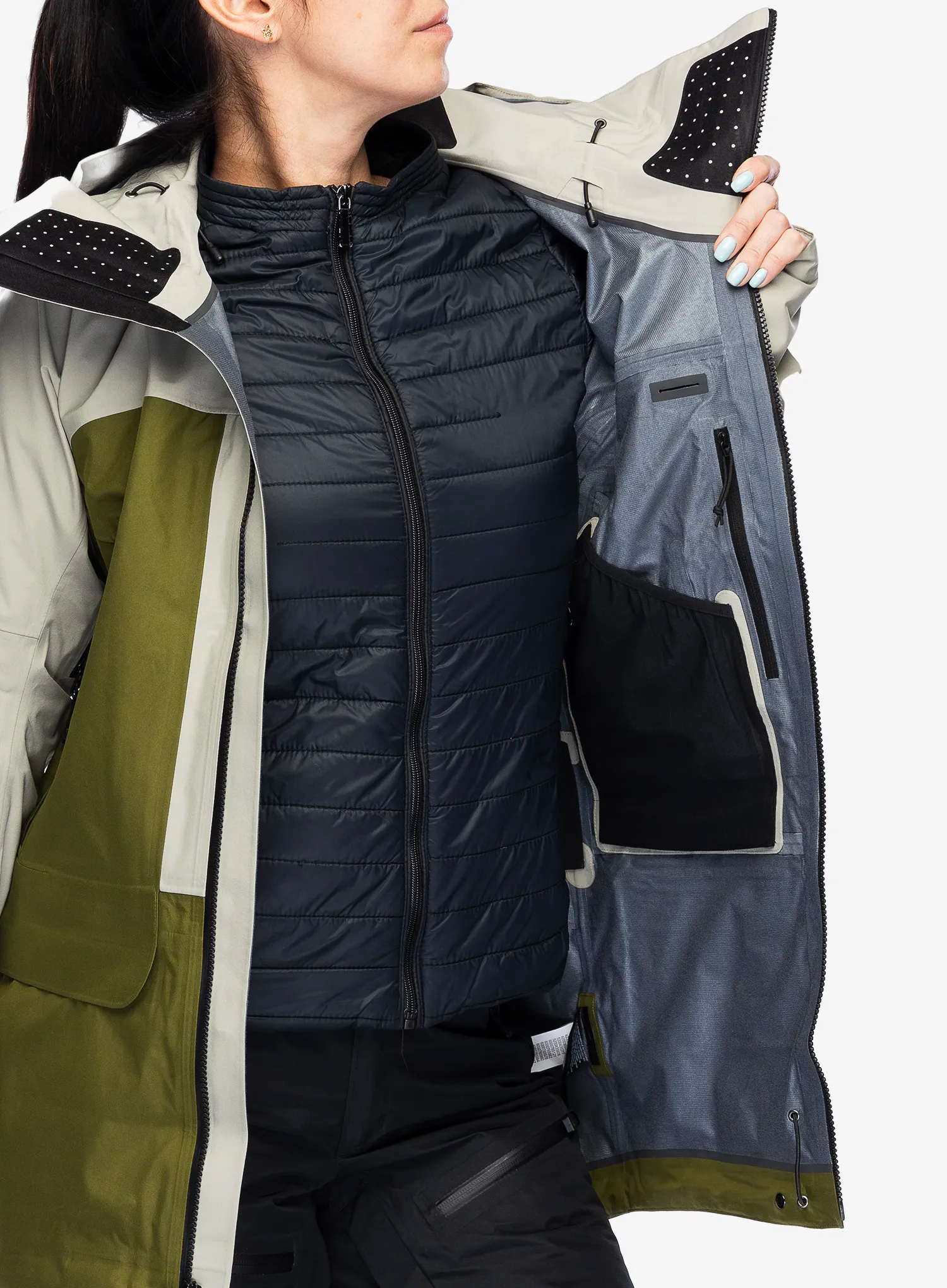 Geaca GORE-TEX femei The North Face Summit Verbier GTX Jacket - clay grey/forest olive