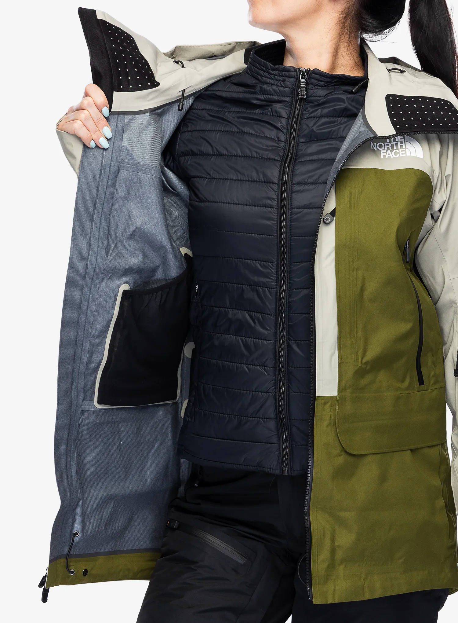 Geaca GORE-TEX femei The North Face Summit Verbier GTX Jacket - clay grey/forest olive