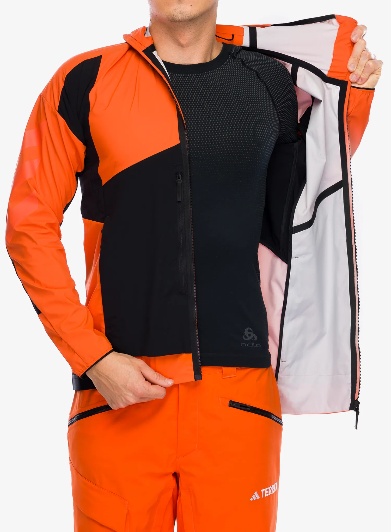 Geaca Softshell adidas TERREX Techrock GORE-TEX WINDSTOPPER Softshell Jkt - semi impact orange/black