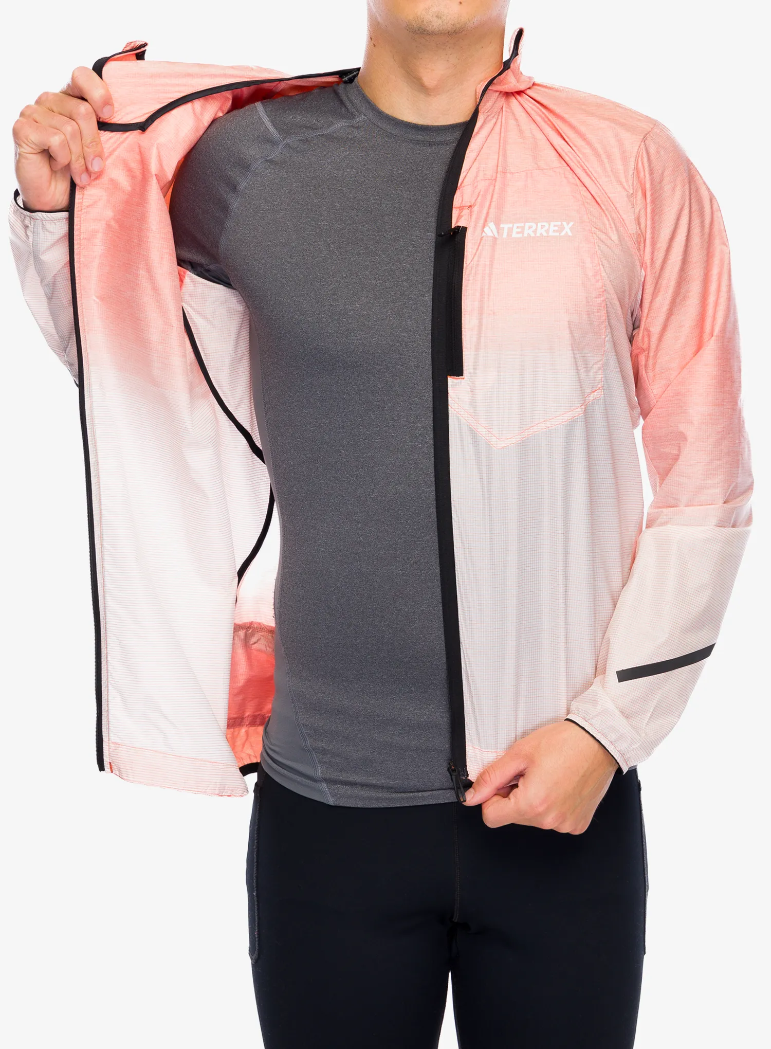 Geaca alergare adidas TERREX Xperior Light Windweave Jacket - semi impact orange