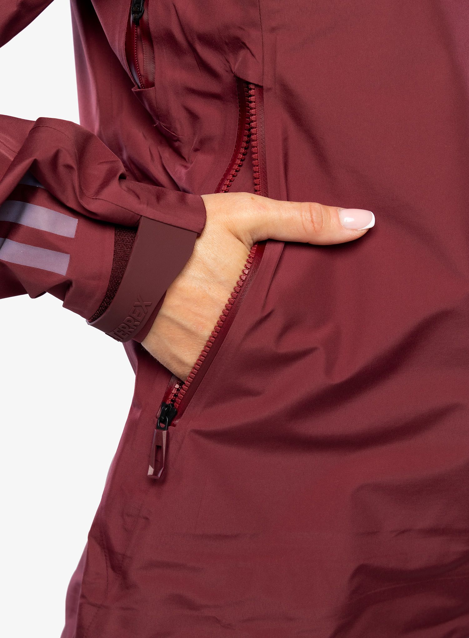 Geaca impermeabila dama adidas TERREX GORE-TEX Pro Jacket - shadow red