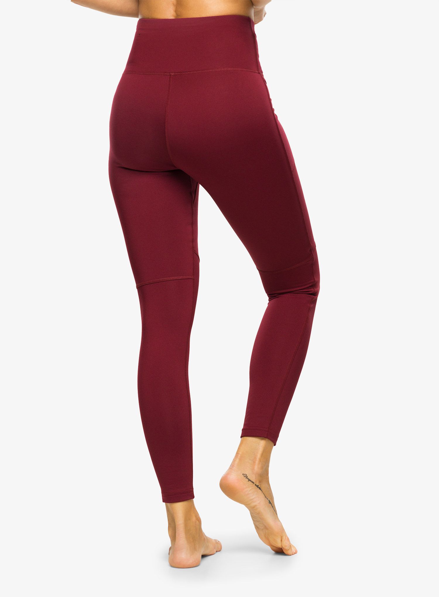 Pantaloni strâmți de damă adidas TERREX Multi Brushed Tights - shadow red