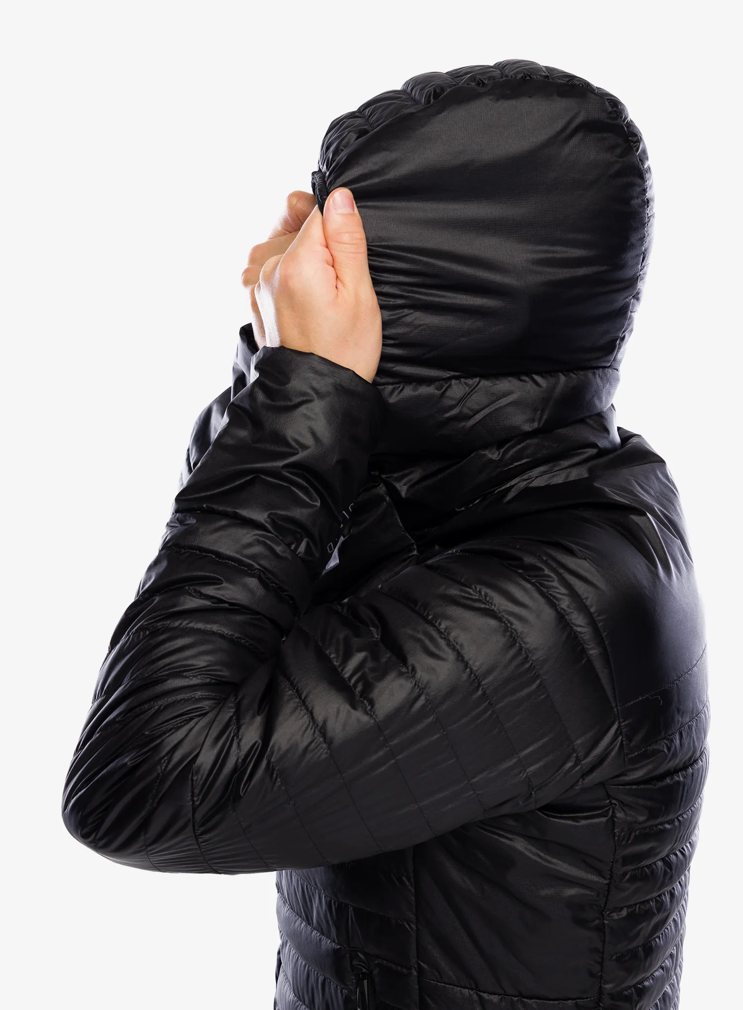 Geaca matlasata adidas TERREX Techrock Down Hooded Jacket - black