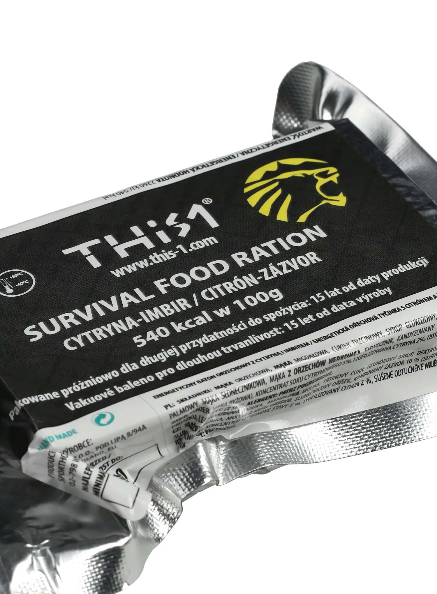 Baton energizant This-1 Survival Bar - nuts/lemon/ginger