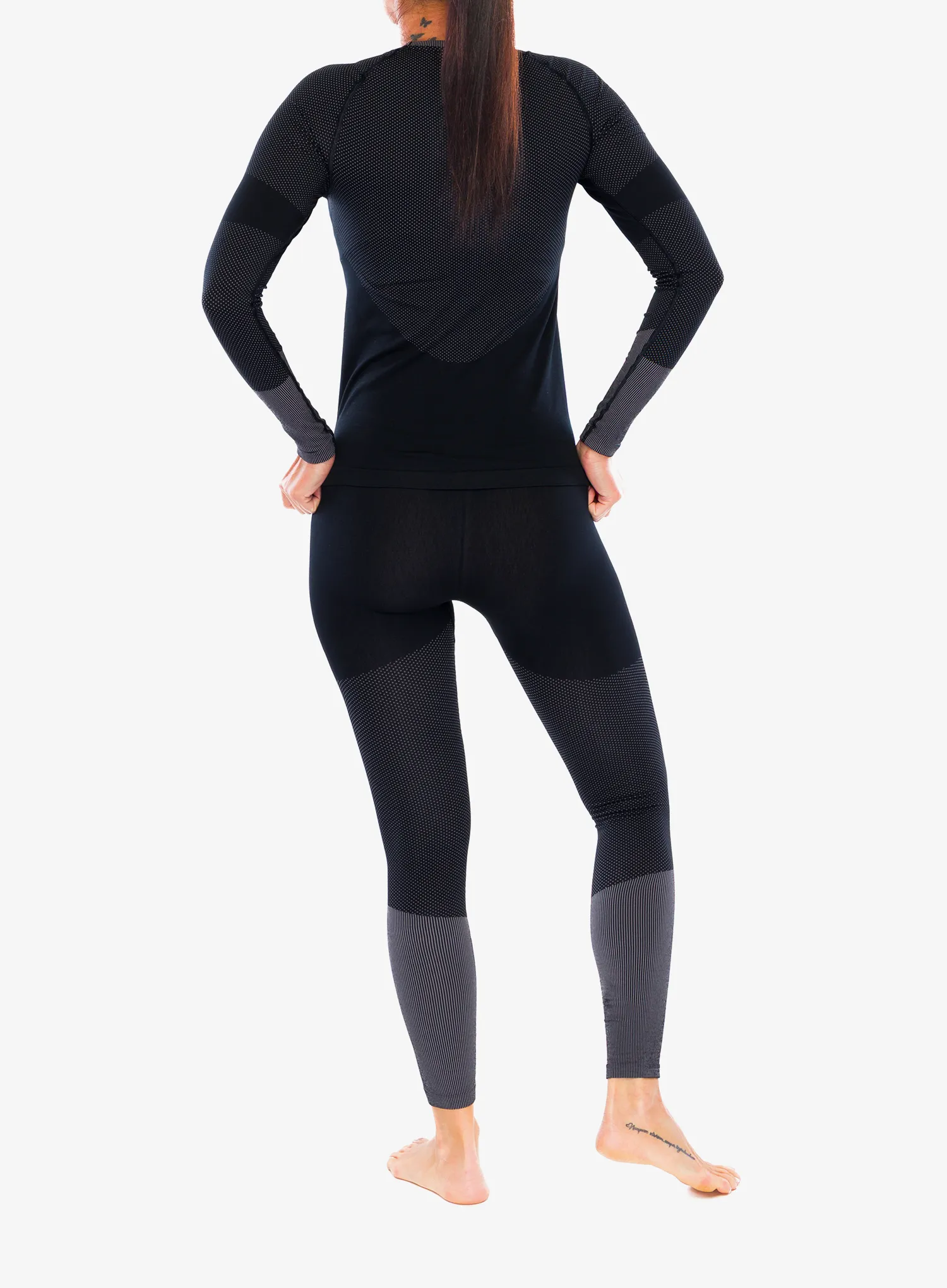 Lenjerie termică pentru femei Odlo Fundamentals Performance Warm Set Long - black