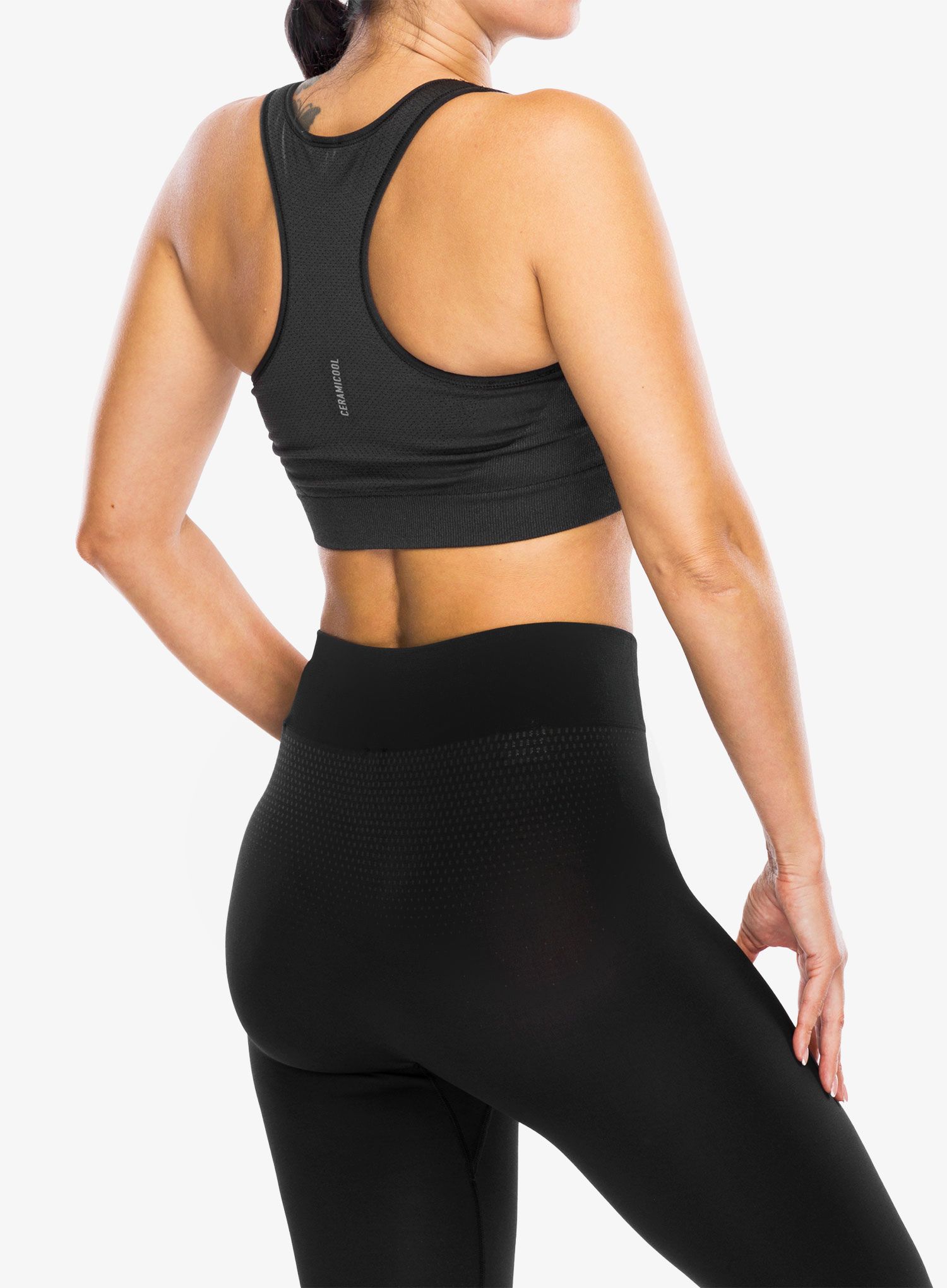 Sutien sport Odlo Medium Ceramicool Sport Bra Seamless - black melange