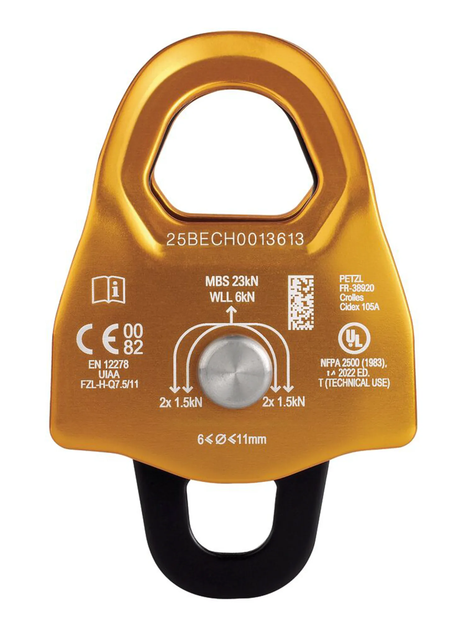 Scripete dublu Petzl Minder S2 - yellow