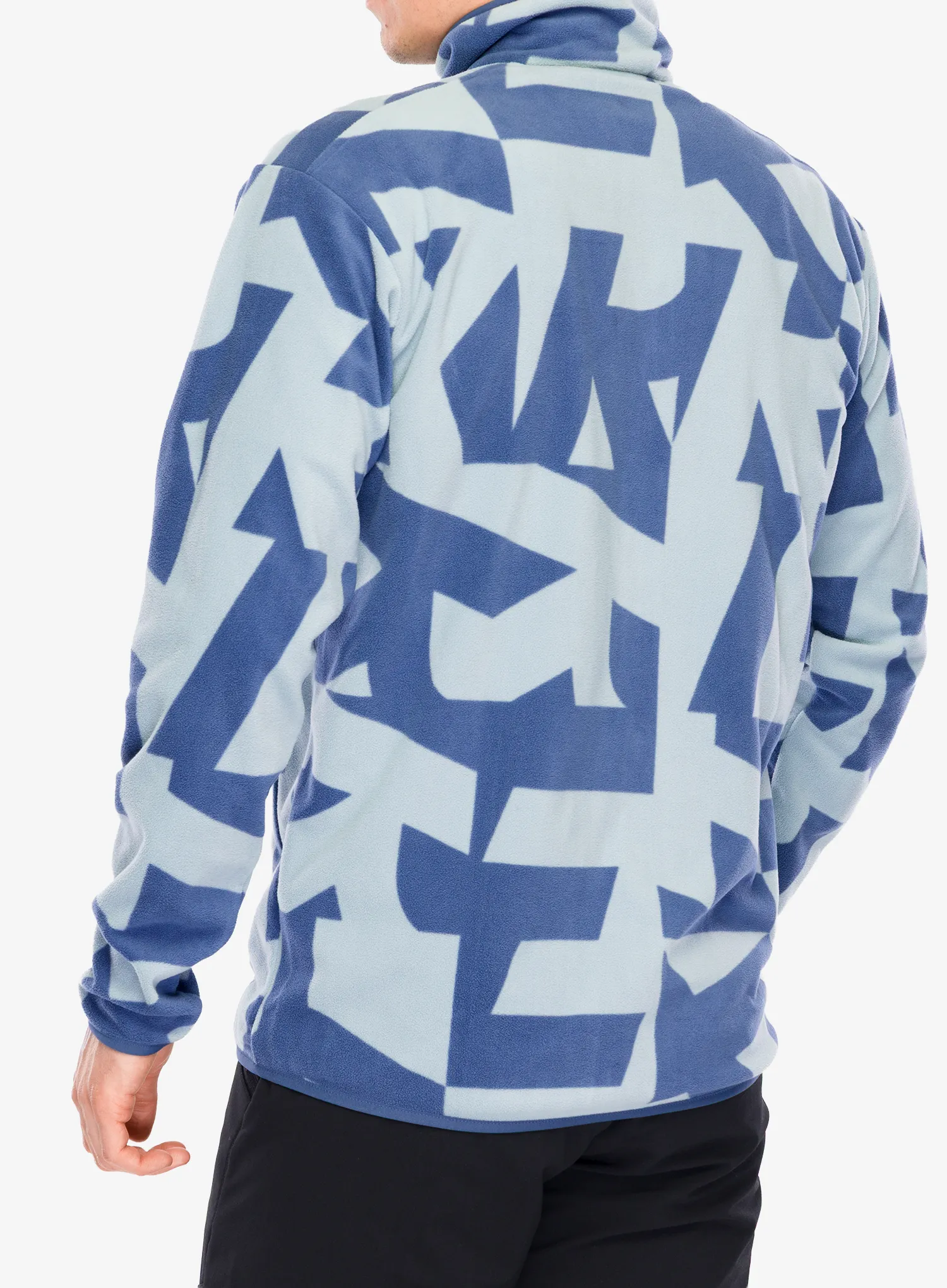 Hanorac fara gluga adidas TERREX Multi Printed Full-Zip Fleece Jacket - magic grey/wonder steel