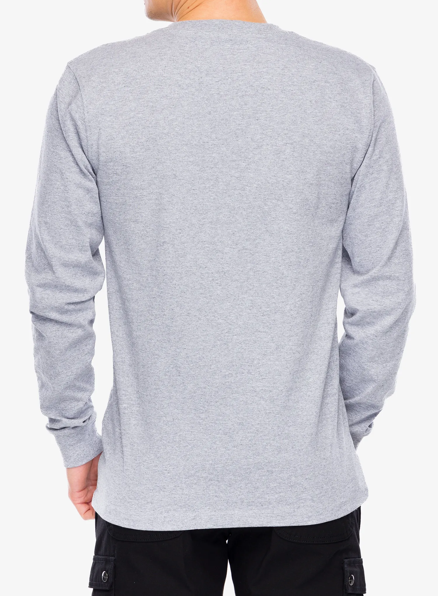 Hanorac fara gluga Carhartt Core Logo T-Shirt L/S - heather grey