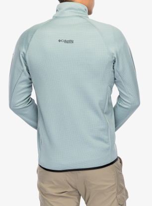 Hanorac fara gluga Columbia Triple Canyon Grid Fleece Full Zip II - crushed blue/black