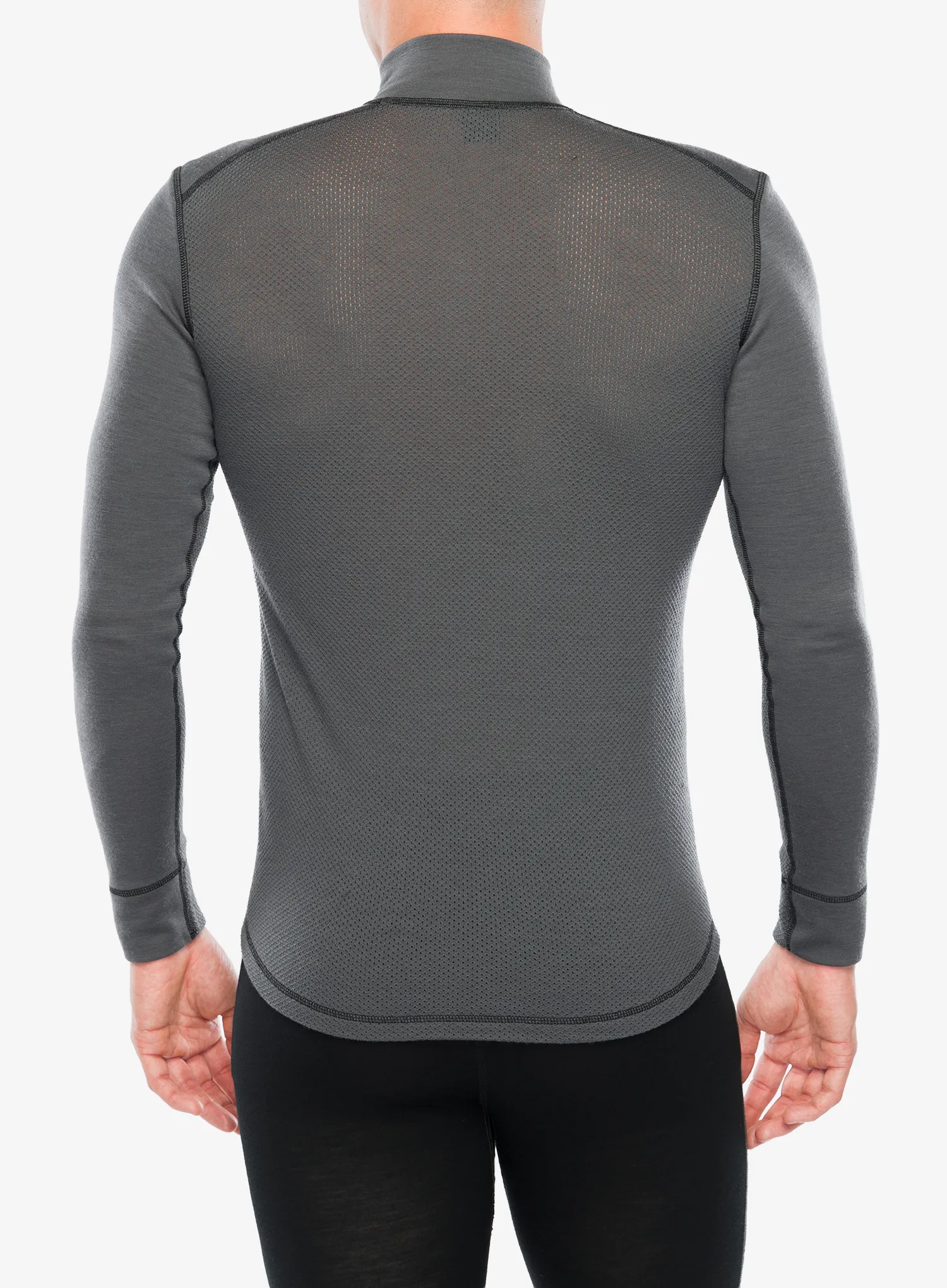 Hanorac fara gluga Dovre 100% Merino Wool Active - black