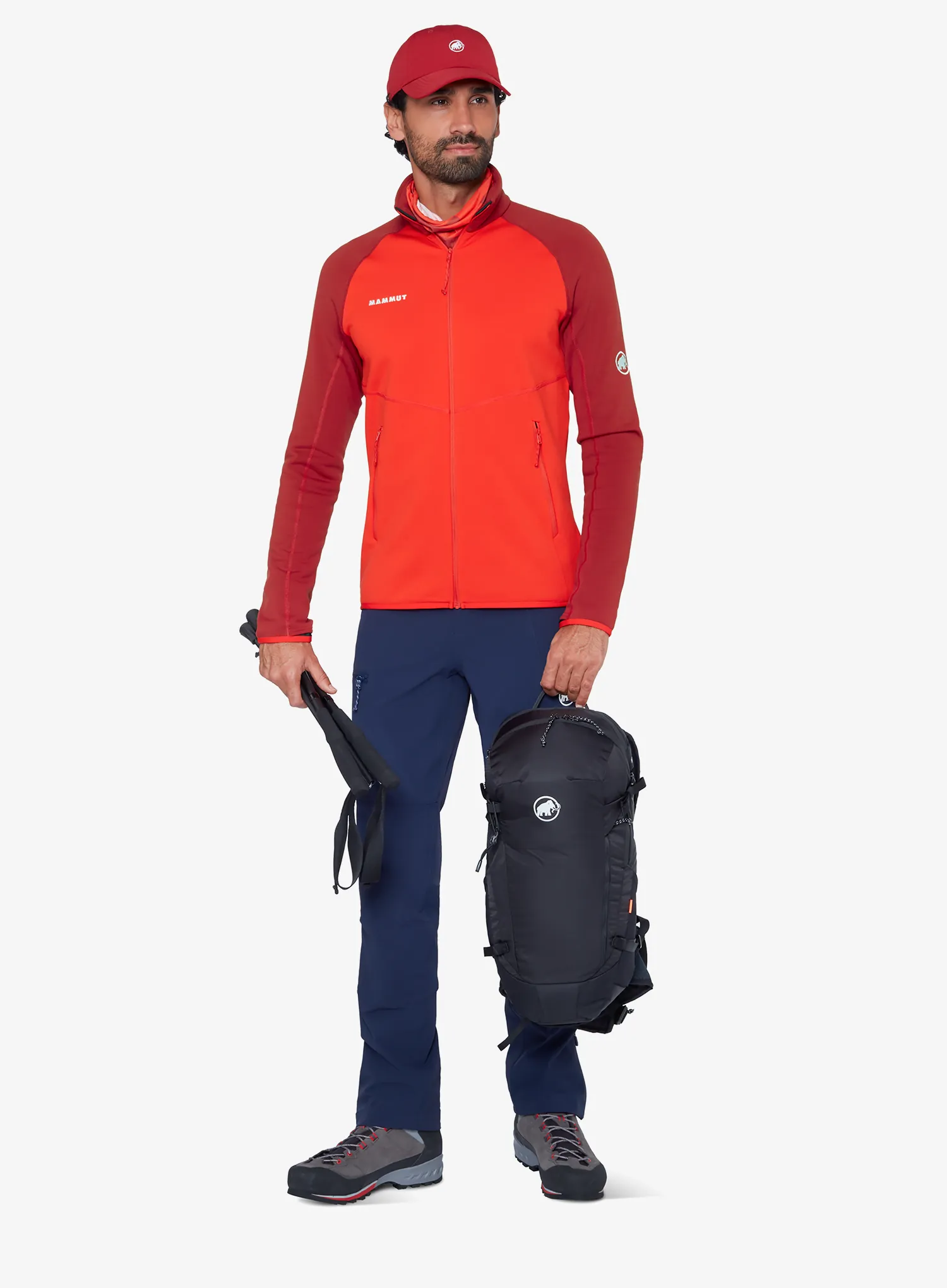 Hanorac fara gluga Mammut Aconcagua ML Jacket - red/dark red