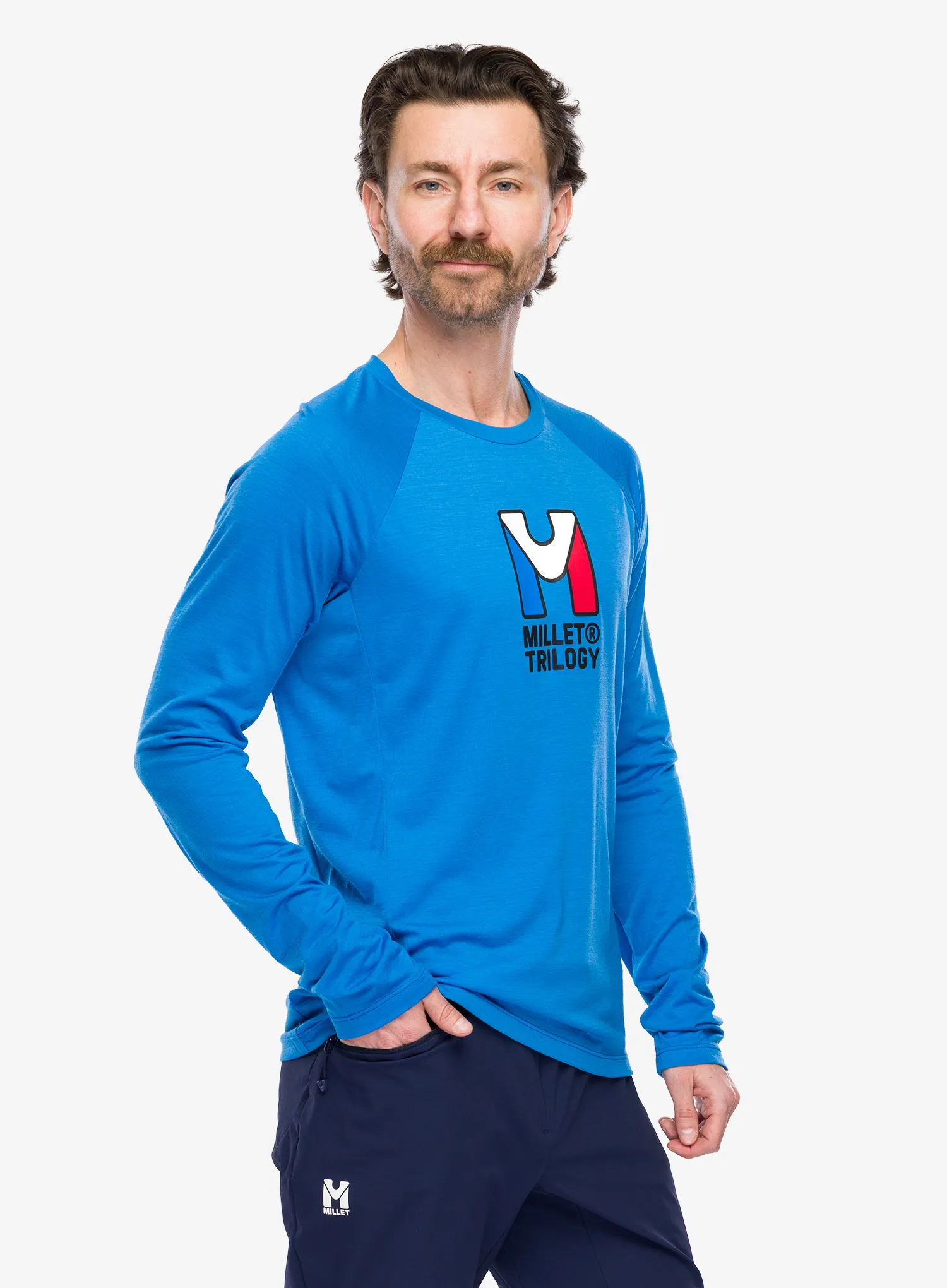 Hanorac fara gluga Millet Trilogy Wool TS LS - icon blue