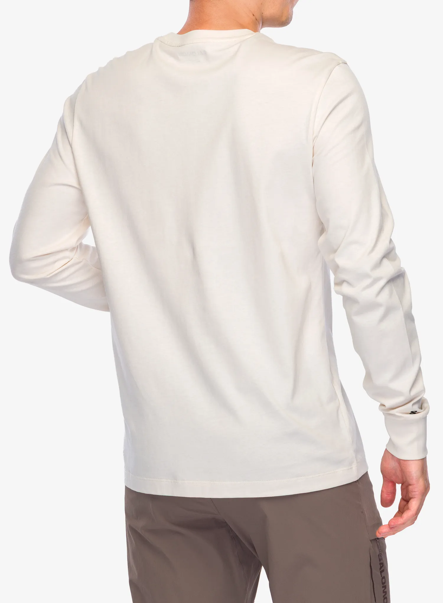 Hanorac fara gluga Salomon Chest Logo LS Tee - whisper white