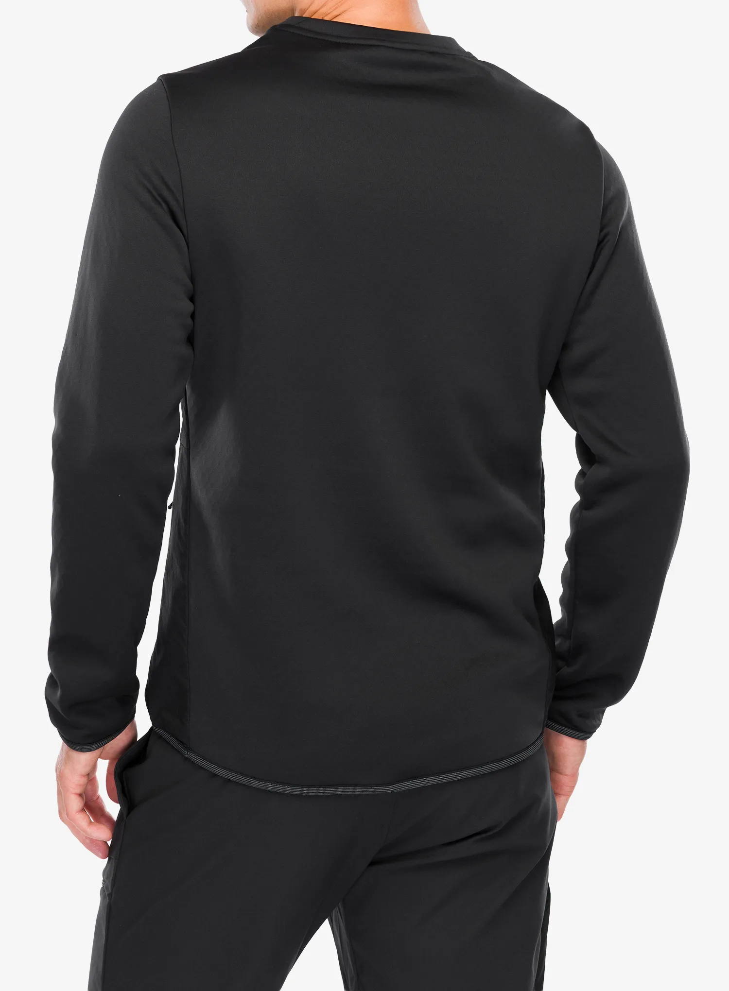 Hanorac fara gluga Salomon Outline Hyb Warm Pullov - deep black