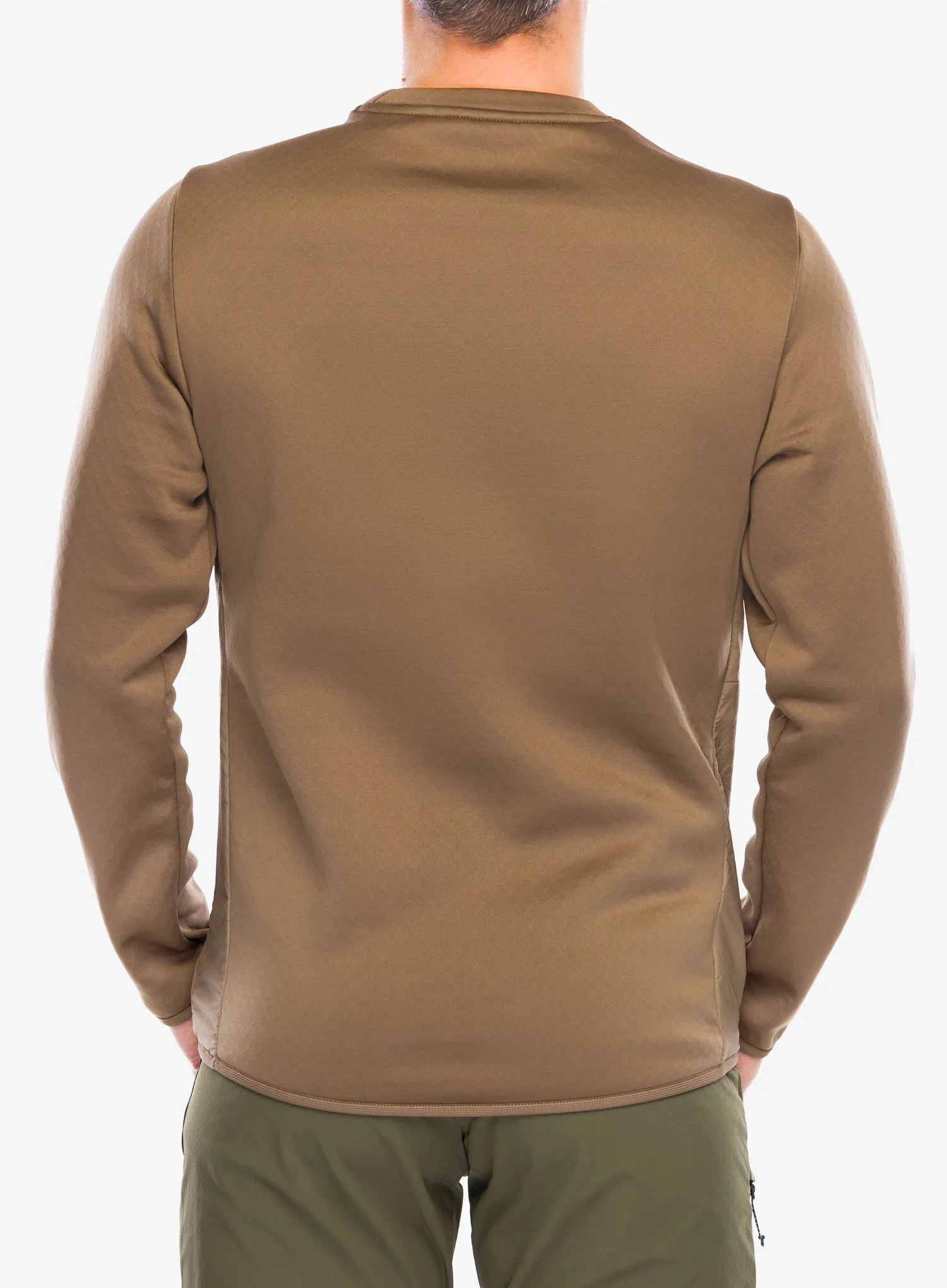Hanorac fara gluga Salomon Outline Hybrid Warm Pullover - shitake
