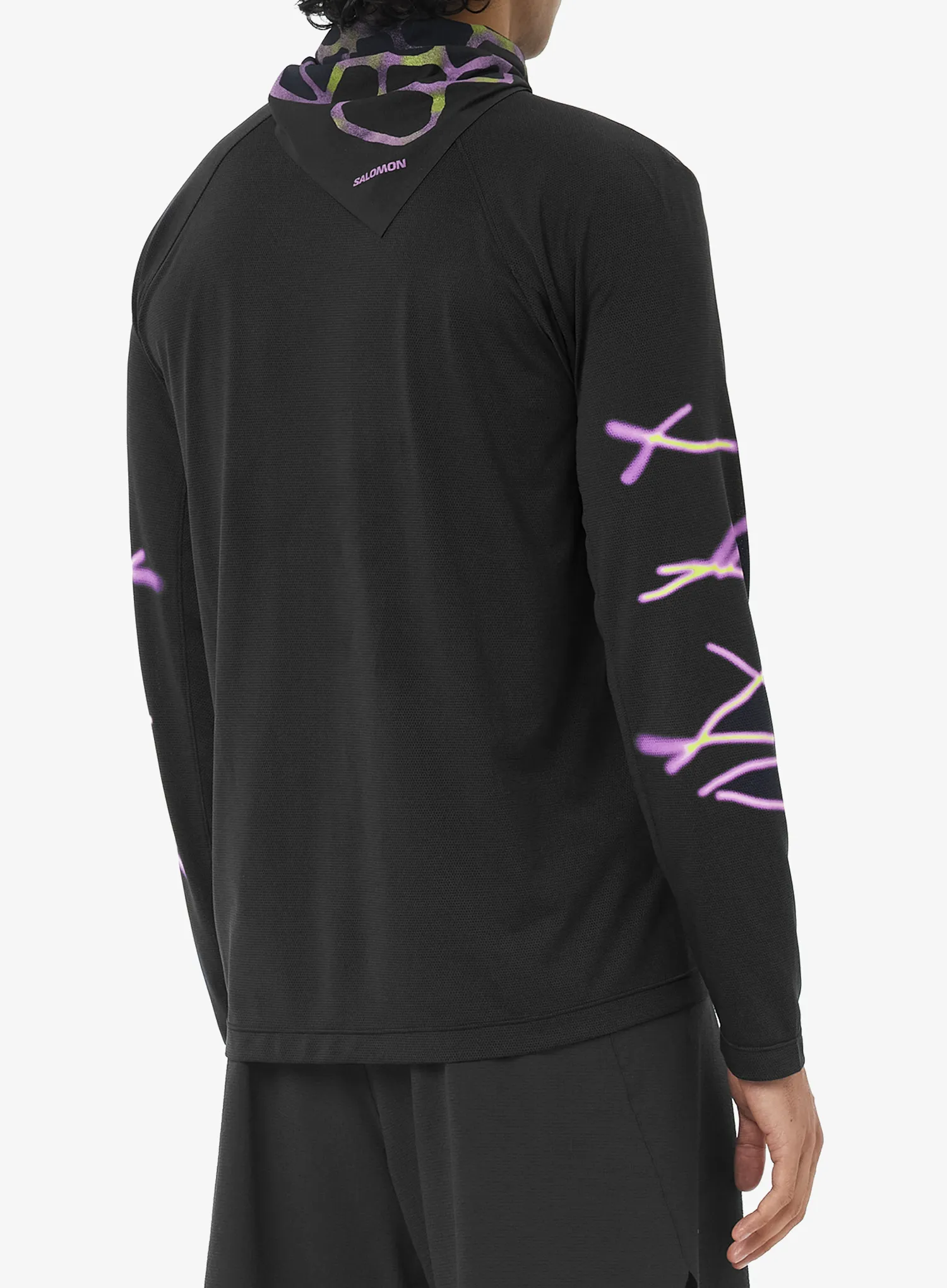 Hanorac fara gluga Salomon Shkout Core LS TEE GFX - deep black