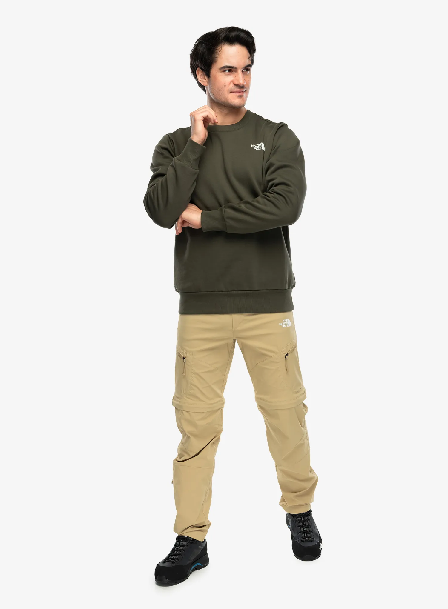 Hanorac fara gluga The North Face Simple Dome Crew - new taupe green