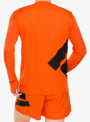 Hanorac alergare adidas TERREX Xperior Climacool+ Long Sleeve - semi impact orange
