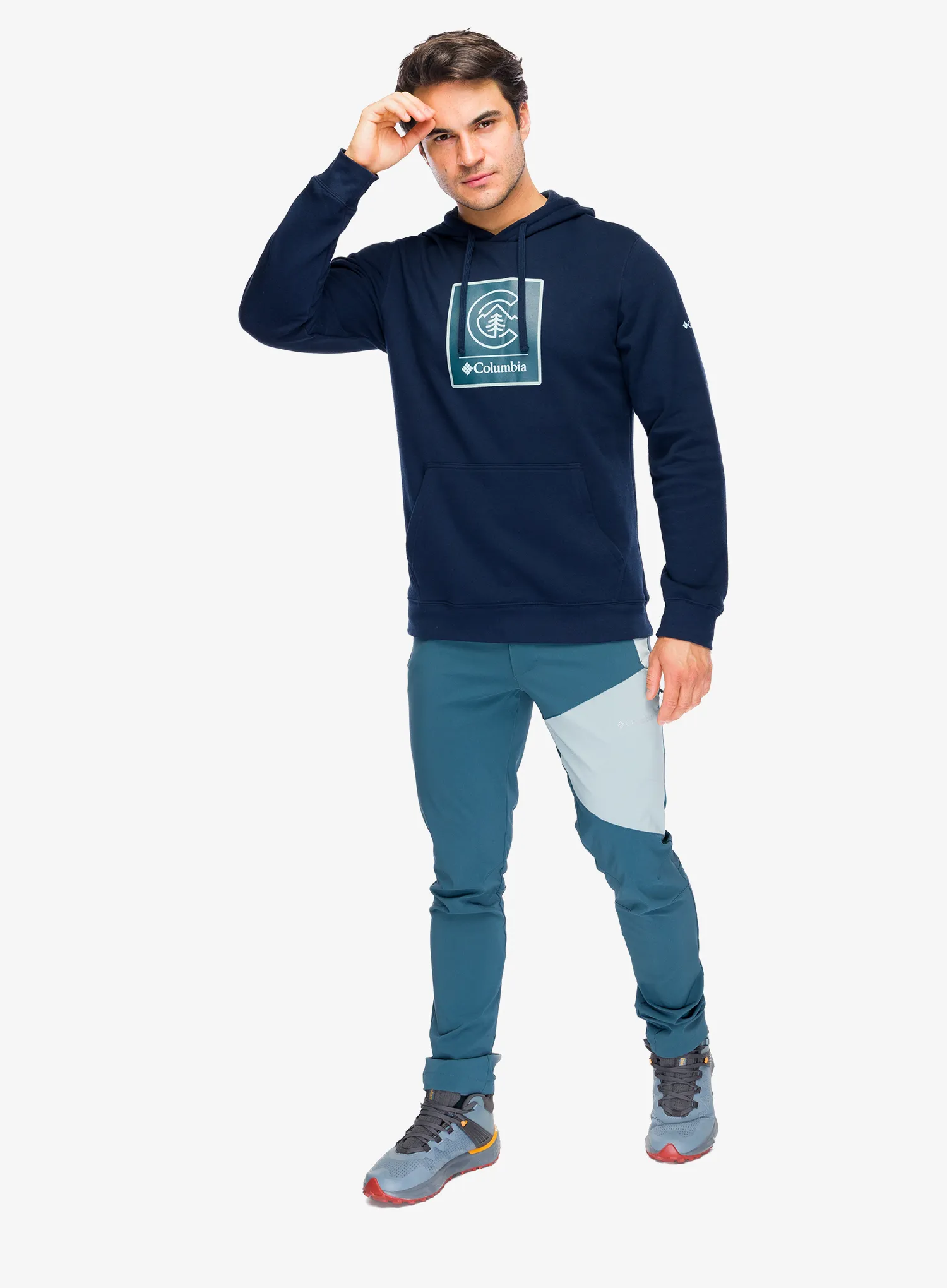 Hanorac Columbia Trek Graphic Hoodie - collegiate navy/linework