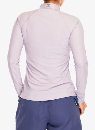 Hanorac fara gluga femei Berghaus 24/7 Tech Tee LS HZ - cloud