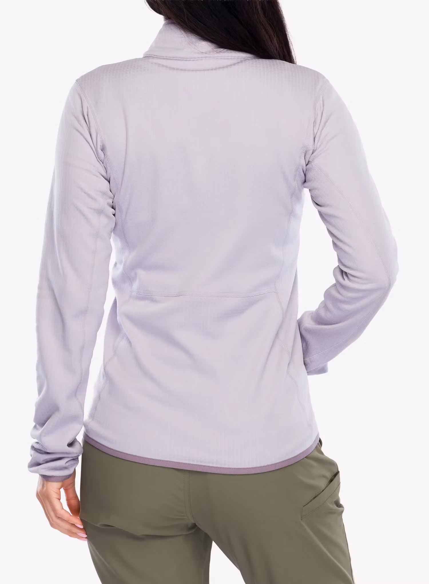 Hanorac fara gluga femei Columbia Essential Hike Grid Fleece Full Zip - lavender pearl/shale purple